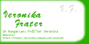 veronika frater business card